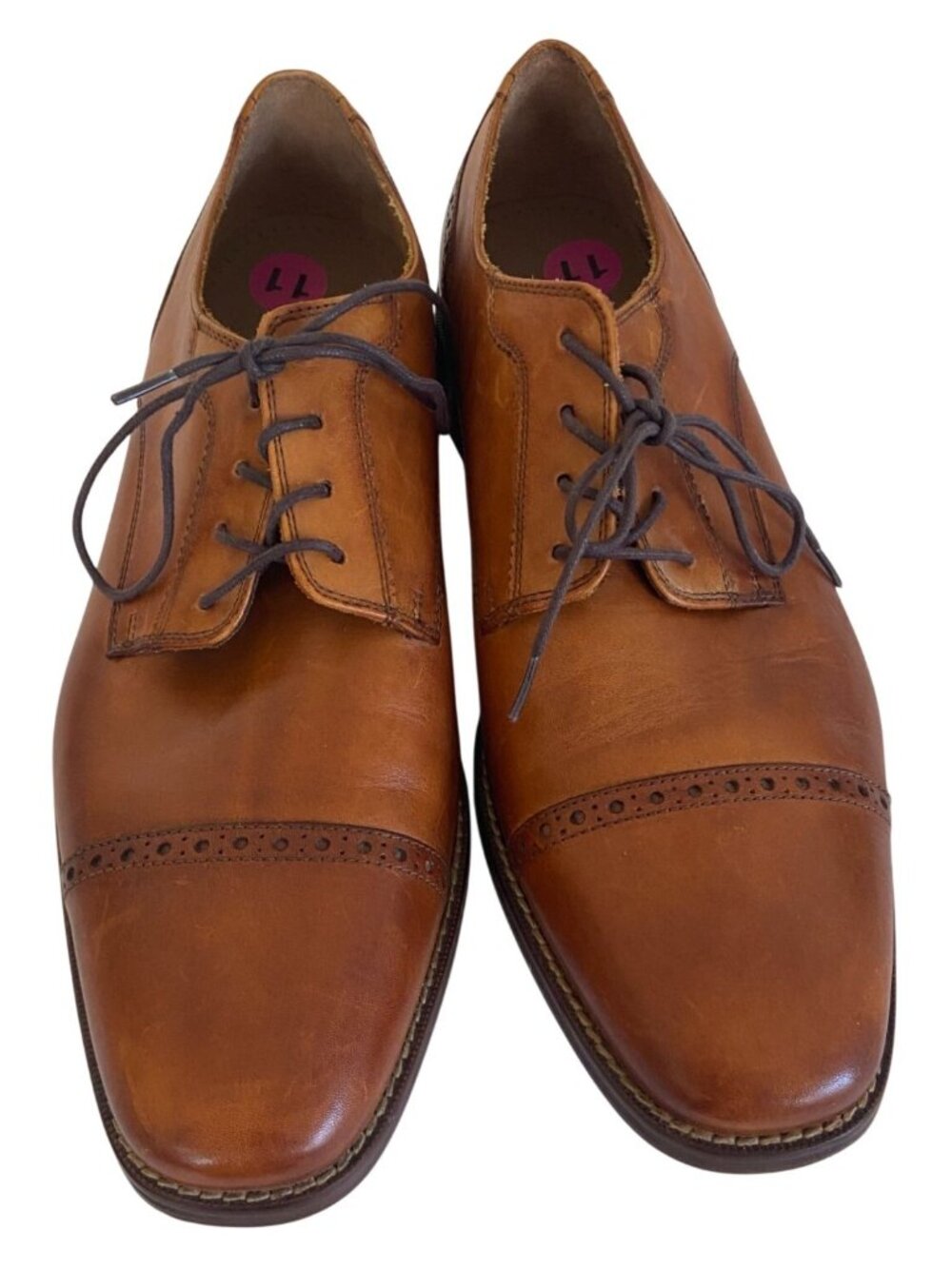Cole Haan Mens 11 M Oxford Cap Toe Casual Dress Shoes C20090 Brown Leather